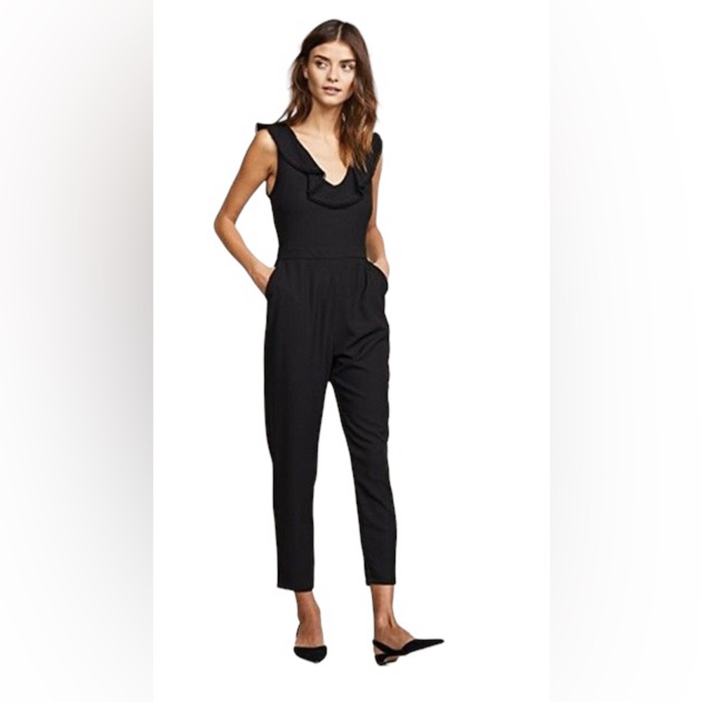 Cupcakes and Cashmere Black Lima Jumpsuit Ruffles Pockets Modern Minimal… - Picture 16 of 16